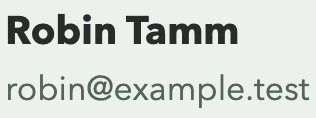 Robin Tamm, robin@example.test.